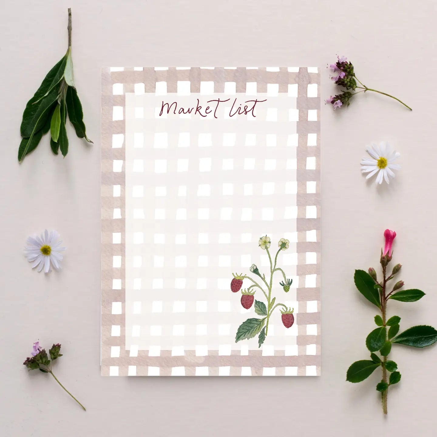 Wild Strawberry Market Memo Pad