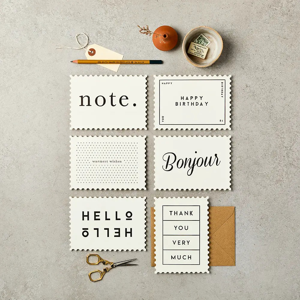 Original Typographic Notecards