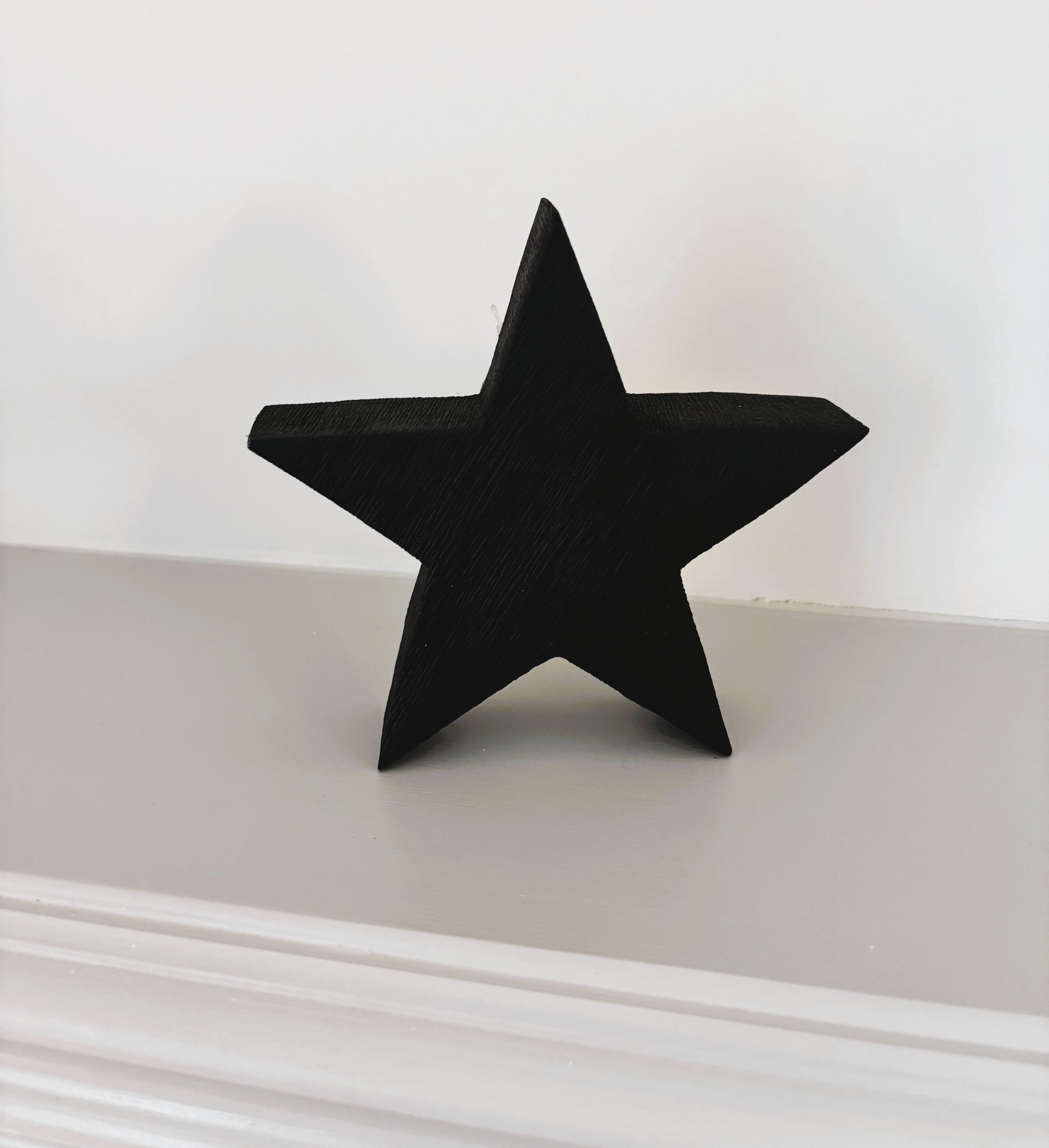 Black Wooden Star, 15cm