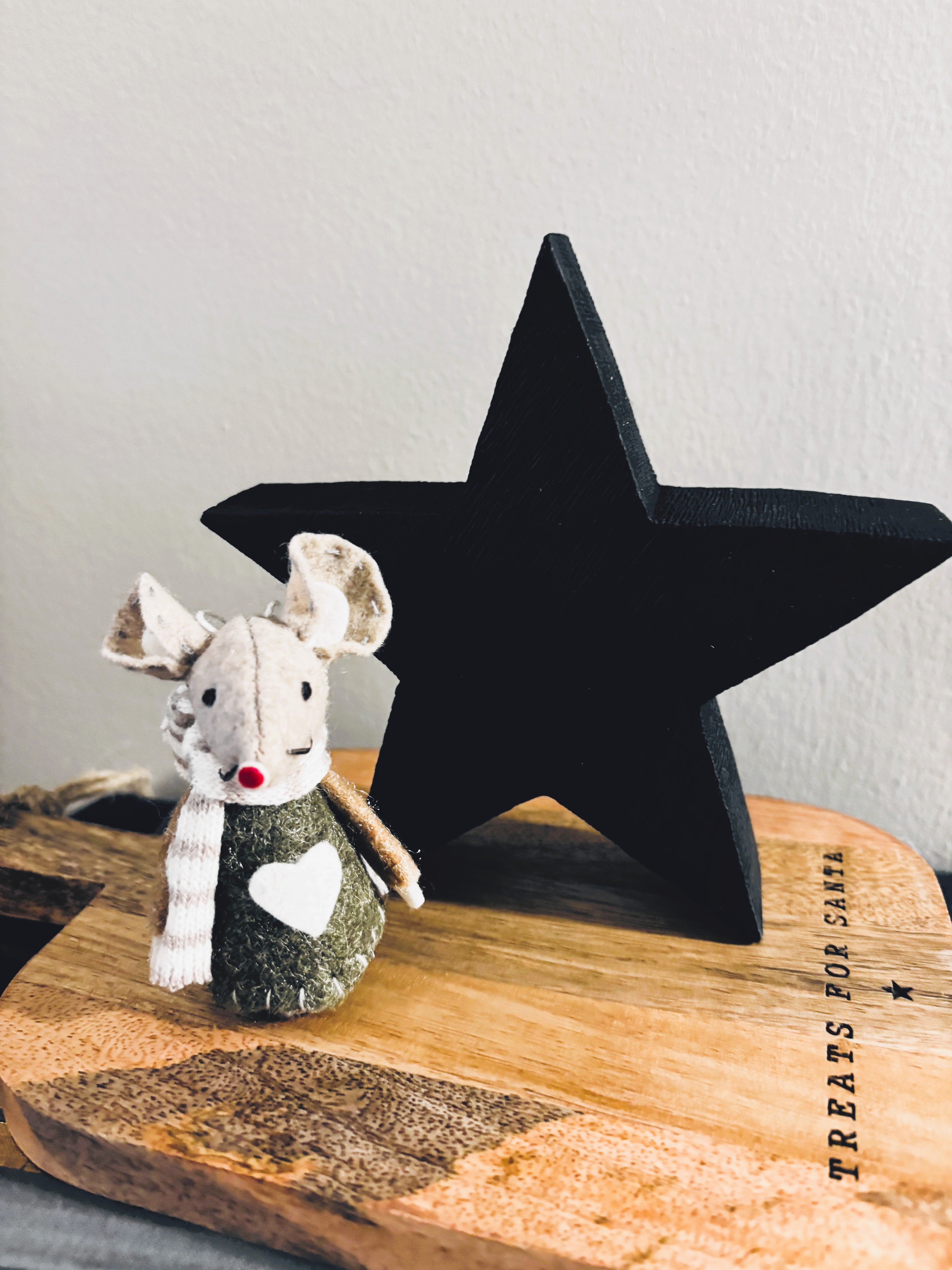 Black Wooden Star, 15cm