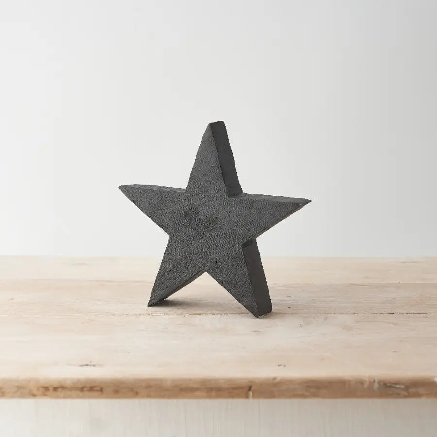Black Wooden Star, 20cm