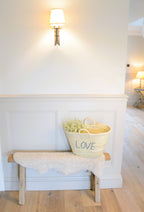 LOVE (Blue) Palm Leaf Basket