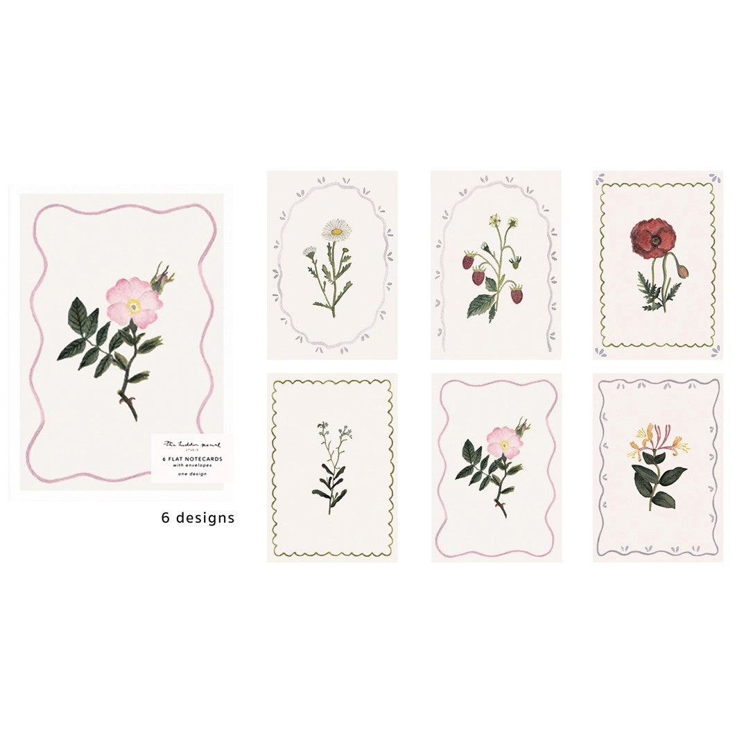 Wildflower Notecards, Pack of Six