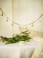 Stoneware Tea Light Cup, Wreath