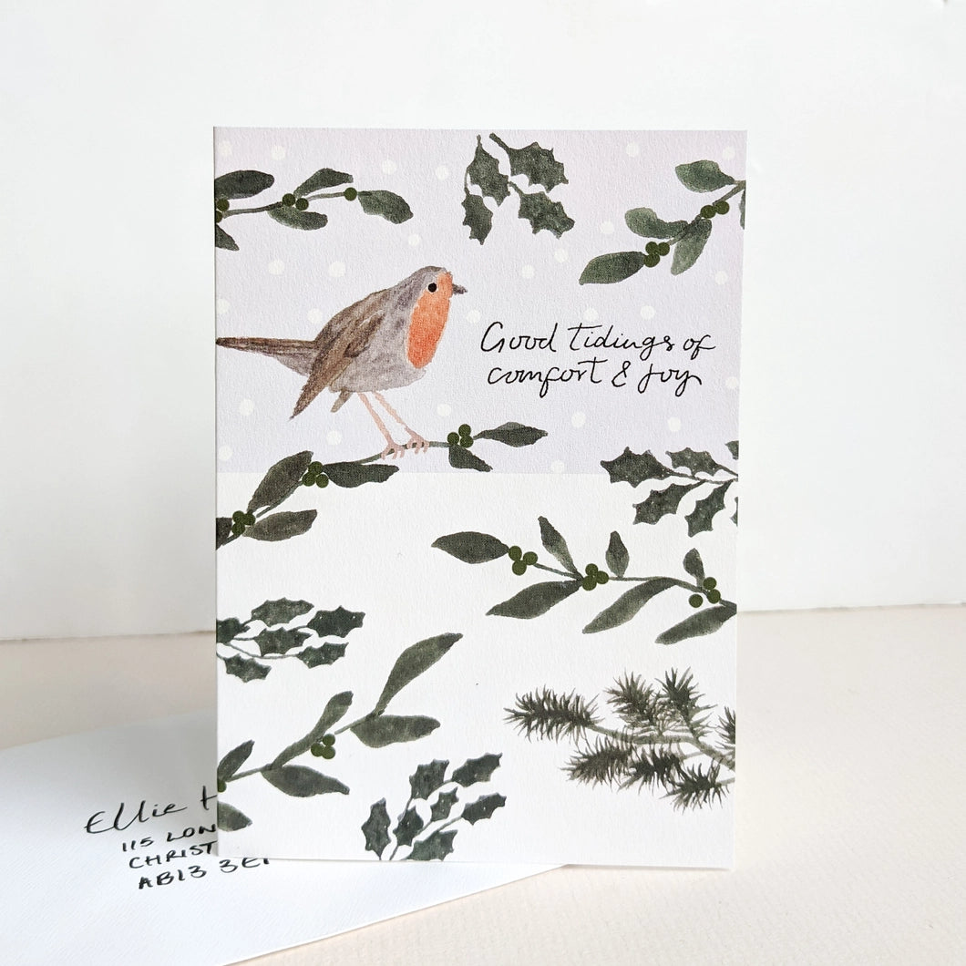 Christmas Birds, Pack of 6 Christmas Cards