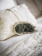 Cotton Velvet Eye Mask, Moss