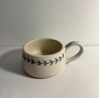 Stoneware Tea Light Cup, Wreath